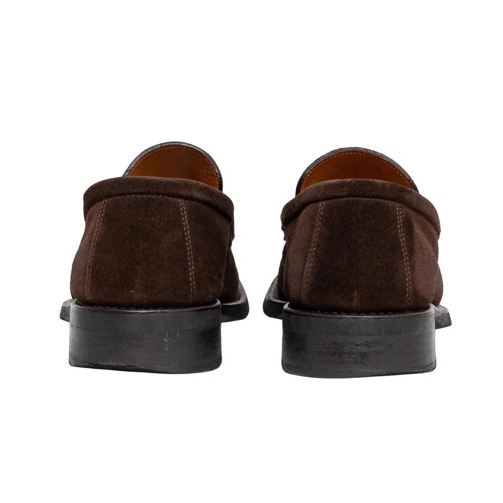 Gucci Mens Dark Brown Suede Horsebit Loafers Lug Sole UK 9 D US 10 D
